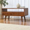 Curved Chestnut nightstand
