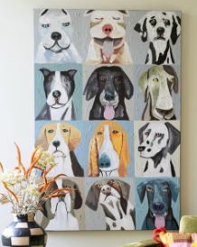 12 EMOTIONAL DOGS ACRYLIC PAINTING