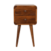 Mini Chestnut Curved nightstand