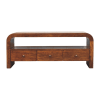 Darcy 3 drawer Open Shelf Chestnut Media unit