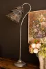 RUSTIC METAL TABLE LAMP - FLOWER