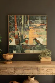 FRAMED TWO BIRD PAINTING