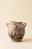 RUSTICE CERAMIC VESSEL WITH TWO HANDLES