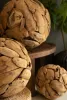 SET OF THREE RECYCLED TEAKWOOD SPHERES