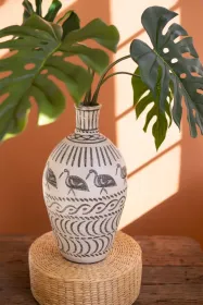 TERRACOTTA POT - BIRDS