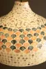 SPUN BAMBOO PENDANT LIGHT WITH CAPIZ SHELL DETAIL #3