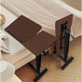 Bedside Table,Folding Overbed Bedside Desk Mobile Rolling Laptop Stand Tilting Overbed Table With Wheels Height Adjustable Tray Table For Laptop Bed S