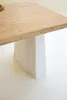 Table with Textured Base and Wooden Top
