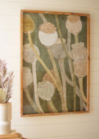 POPPY PRINT UNDER GLASS
