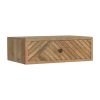 Floating Line Carved Nightstand