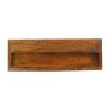Floating Chestnut Brass Nightstand