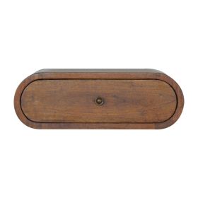 Wall Mounted Round Chestnut nightstand