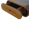 Wall Mounted Round Chestnut nightstand