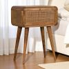 Curved Chestnut nightstand