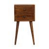 Mini 2 Drawer Chestnut nightstand