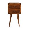 Mini Chestnut Curved nightstand