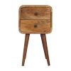 Mini Oak-ish Curved nightstand