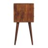 Mini Chestnut Cube 2 Drawer nightstand