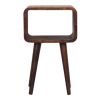 Mini Chestnut Curved Open nightstand