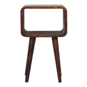 Mini Chestnut Curved Open nightstand