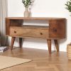 Curved Chestnut nightstand