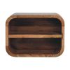 Oak-ish Floating Open Curve Nightstand