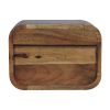 Oak-ish Floating Open Curve Nightstand
