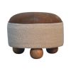 Cream Boucle Buffalo Footstool