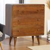 Curved Chestnut nightstand
