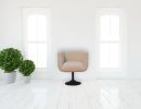 Cream Boucle Swivel Chair