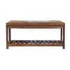 Buffalo Slatted Hallway Bench