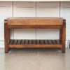 Small Buffalo Slatted Hallway Bench