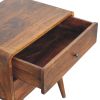 Large Curved Chestnut Bedside