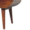 Large Chestnut Circular Open Bedside