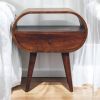 Large Chestnut Circular Open Bedside