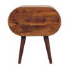 Large Chestnut Circular Bedside