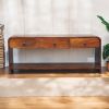 Curved Chestnut nightstand