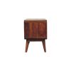 Curved Chestnut Double Slot Media Unit