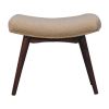 Honey Caramel Boucle Cream Curved Bench