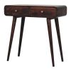 California Walnut Curved Hallway Table