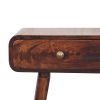 California Walnut Curved Hallway Table