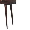 California Walnut Curved Hallway Table