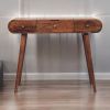 Honey Caramel Round Dressing Table