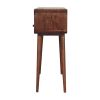 Curved Honey Caramel Console Table