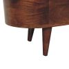 Curved California Walnut Blanket Box