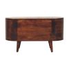 Curved California Walnut Blanket Box