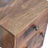 Honey Caramel Nordic Style 4 Drawer Multi Bedside