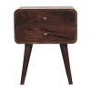 Curved California Walnut Bedside