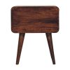 Curved California Walnut Bedside