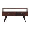 Curved California Walnut Media Unit